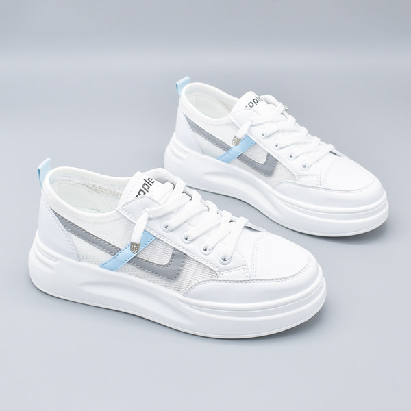 Γυναικεία casual πάνινα παπούτσια με ψηλή σόλα από αναπνεύσιμο ύφασμα