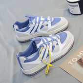 Sieviešu sporta kedas ar šņorēm un plakanu zoli - trīs krāsas