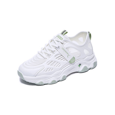 Mrežaste tenisice s natpisom i vezicama za žene