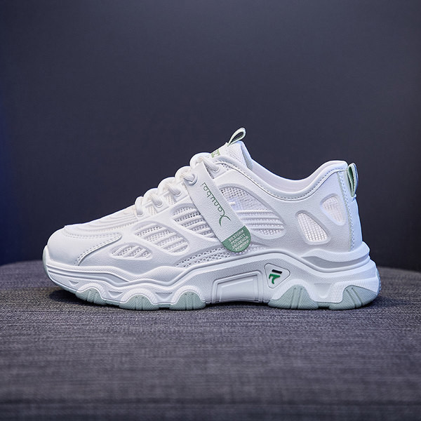 Mrežaste tenisice s natpisom i vezicama za žene