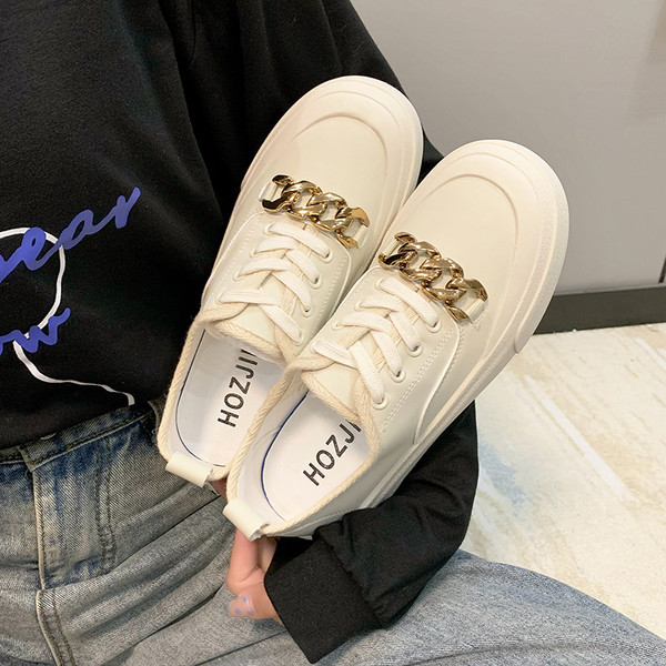 Sieviešu audekla kedas ar metāla ķēdīti