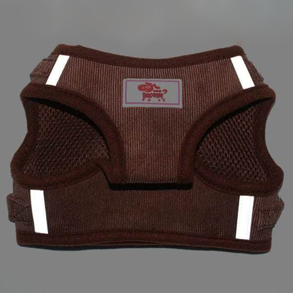 Раирана нагръдник с повод за кучета в четири цвята