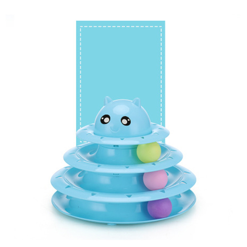 Пластмасова играчка за котка с топка