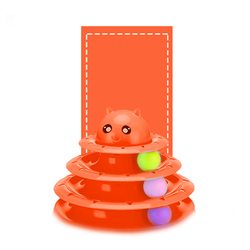 Пластмасова играчка за котка с топка