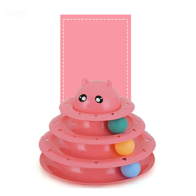 Пластмасова играчка за котка с топка