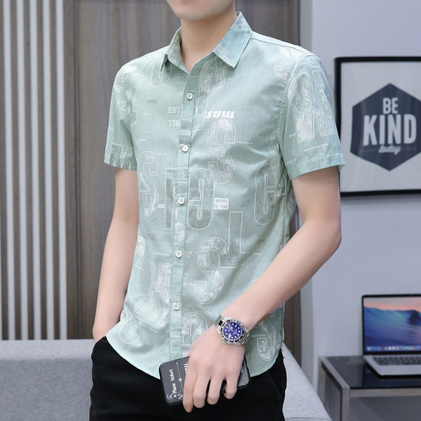 Модерна риза с класическа яка и копчета-за мъже