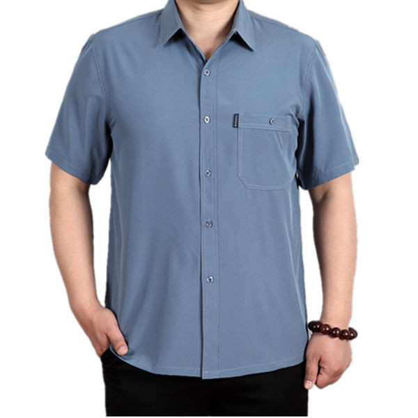 Мъжка лятна риза с джоб - изчистен модел