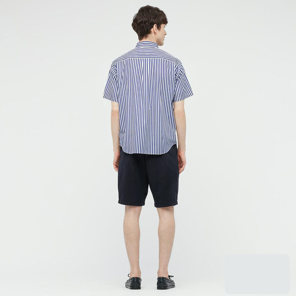 Ежедневна раирана риза с 3/4 ръкав и копчета за мъже 