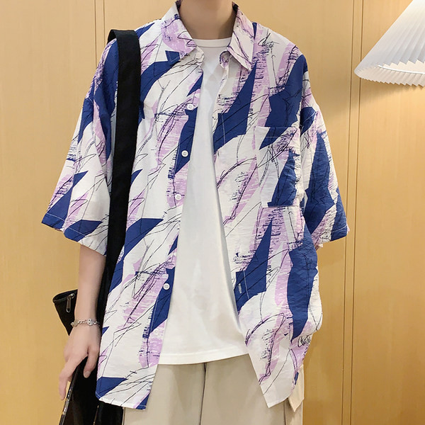 Нов модел мъжка риза с джоб -подходяща за лятото