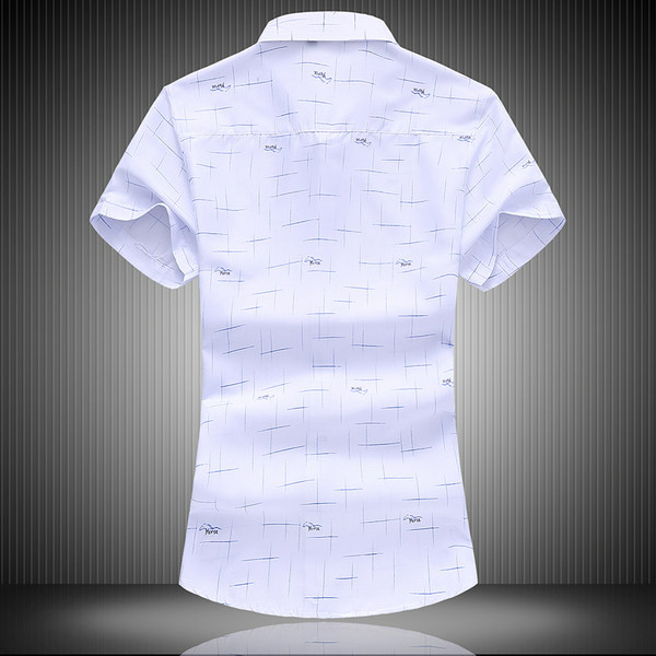 Актуална мъжка риза Slim модел с къс ръкав