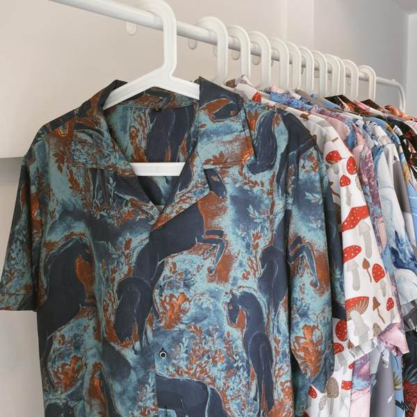 Мъжка риза със свободна кройка - различни десени