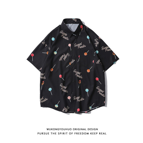 Цветна мъжка риза с класическа яка-широк модел