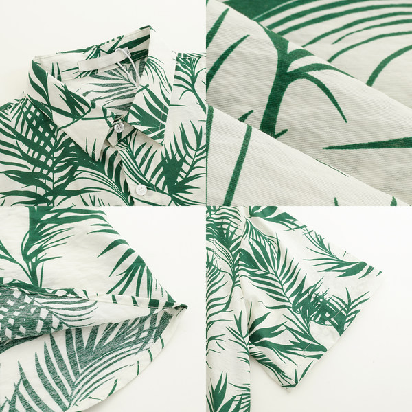 Мъжка модерна риза с флорални мотиви 