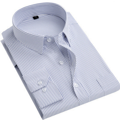 Мъжка риза с дълъг ръкав копчета и джоб