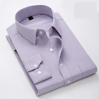 Мъжка риза с дълъг ръкав копчета и джоб