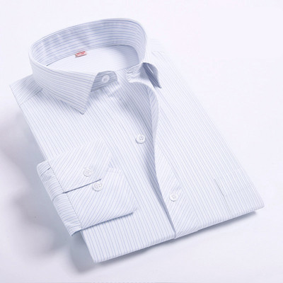 Мъжка риза с дълъг ръкав копчета и джоб