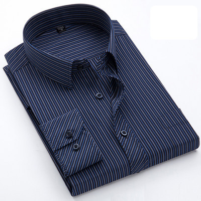 Мъжка риза с дълъг ръкав копчета и джоб