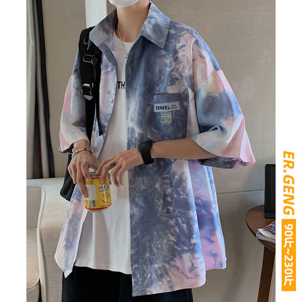 Мъжка цветна риза широк модел в два цвята