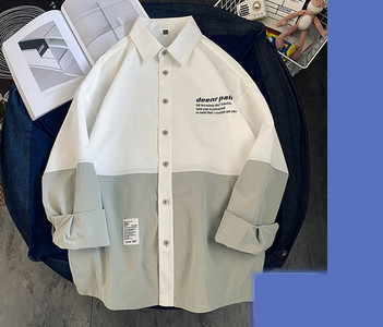 Мъжка ежедневна риза с яка и дълъг ръкав в няколко цвята