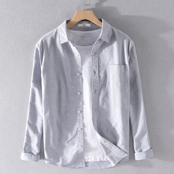 Нов модел мъжка риза в няколко модела с къс и дълъг ръкав и страничен джоб 