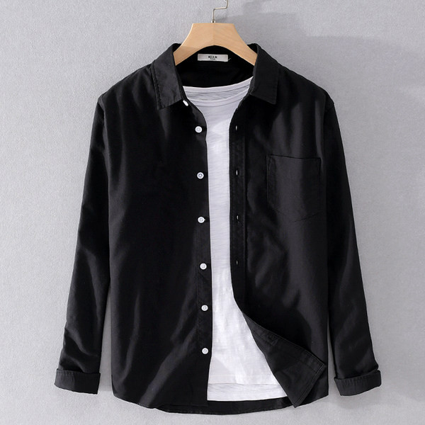 Нов модел мъжка риза в няколко модела с къс и дълъг ръкав и страничен джоб 