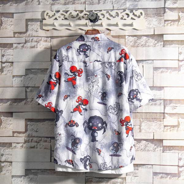 Мъжка ежедневна риза широк модел с копчета