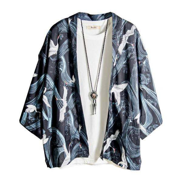 Ежедневна мъжка риза с апликация -широк модел