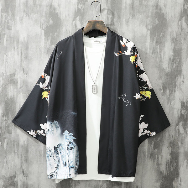 Мъжка широка риза с класическа яка в два цвята