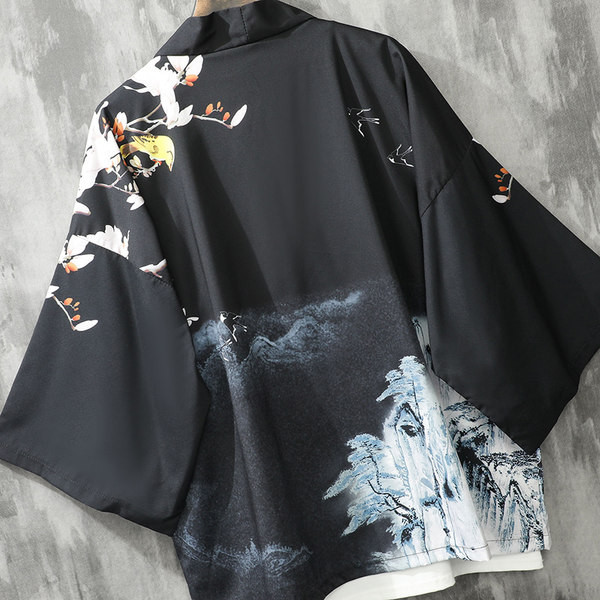 Мъжка широка риза с класическа яка в два цвята