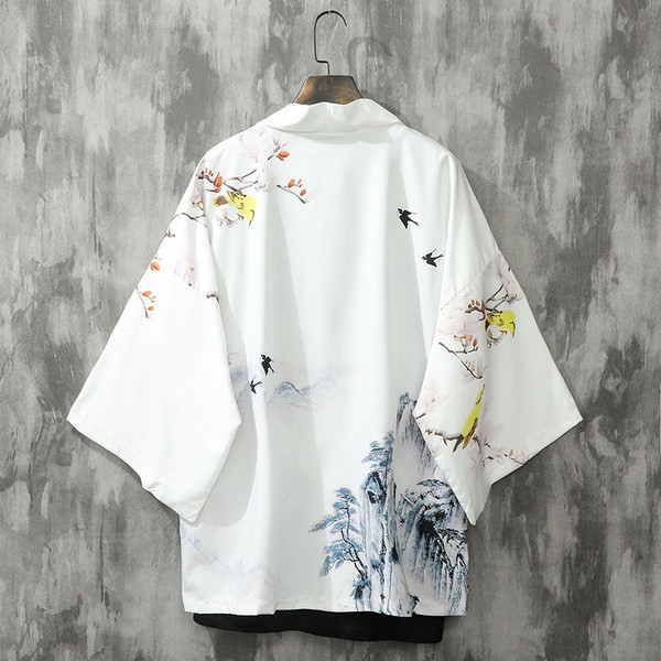 Мъжка широка риза с класическа яка в два цвята