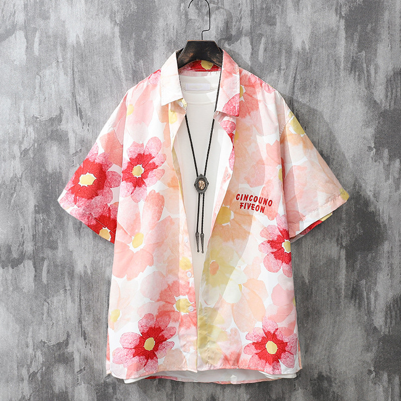 Мъжка ежедневна  риза с къс ръкав в два цвята 