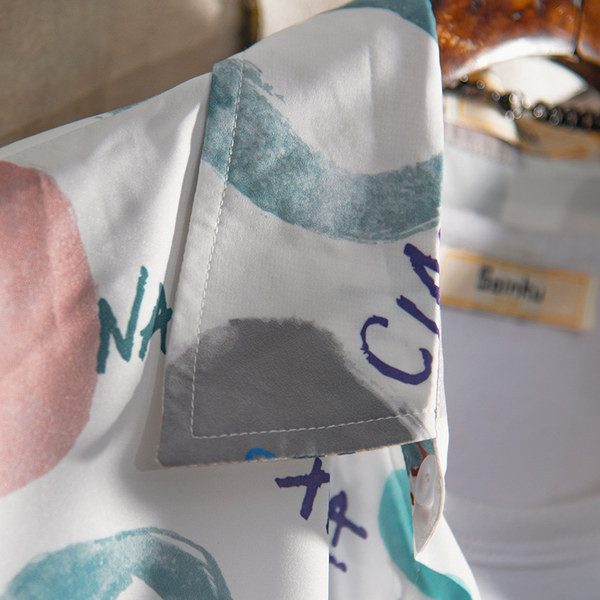 Модерна риза с къс ръкав и класическа яка