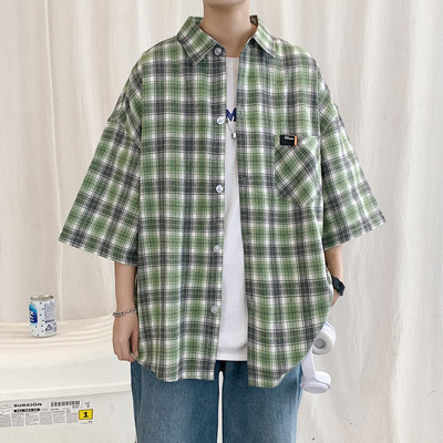 Ежедневна мъжка риза с 3/4 ръкав - различни десени