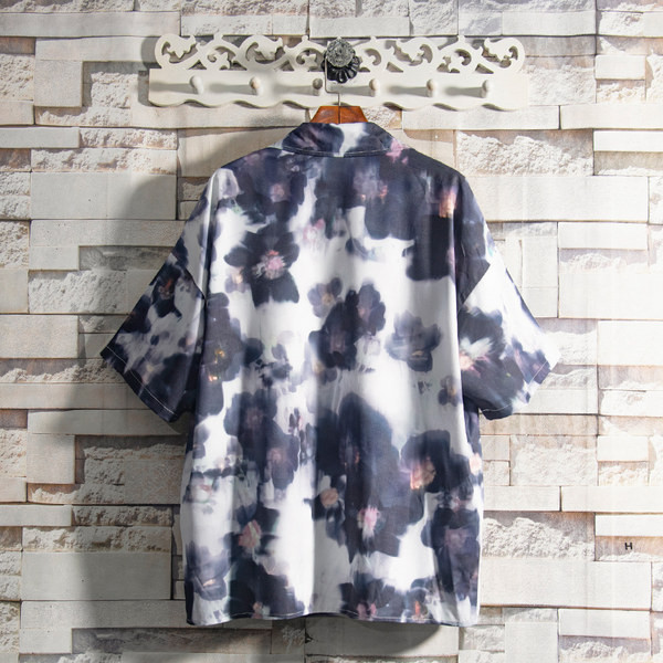 Ежедневна риза с класическа яка и къси ръкави-за мъже