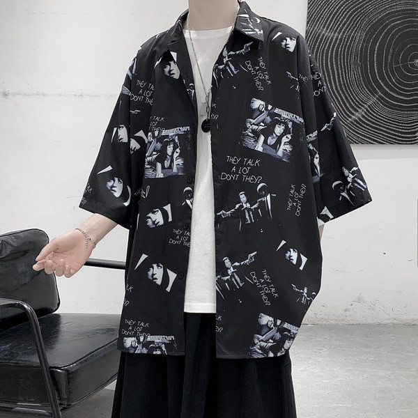 Широк модел лятна риза с щампа