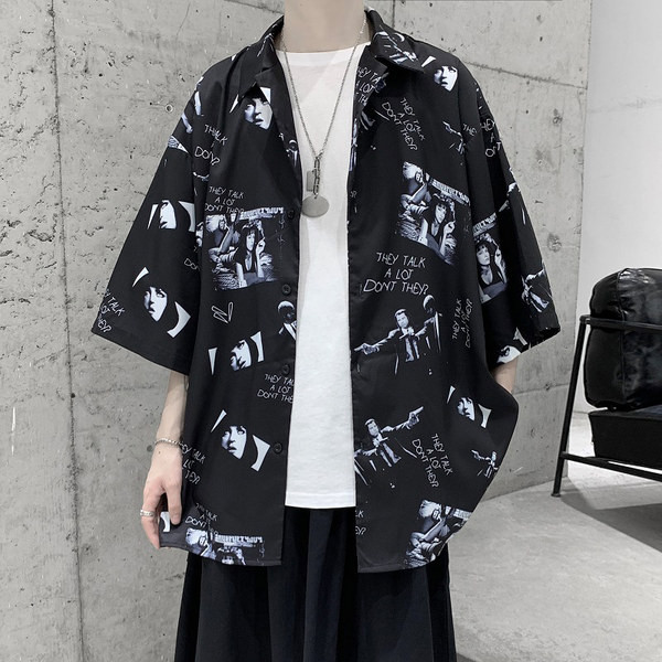 Широк модел лятна риза с щампа