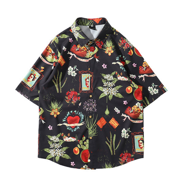 Мъжка риза  с шарка и класическа яка