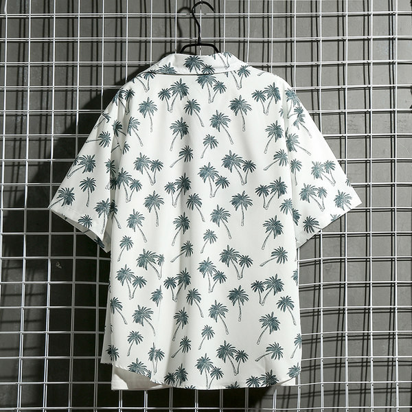 Модерна мъжка риза с копчета и флорален десен в няколко цвята