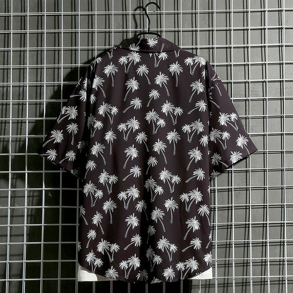 Модерна мъжка риза с копчета и флорален десен в няколко цвята