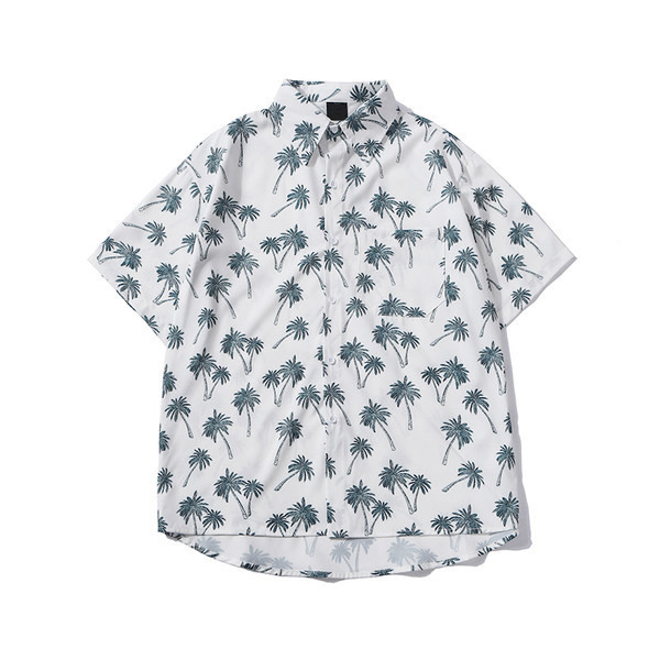 Модерна мъжка риза с копчета и флорален десен в няколко цвята