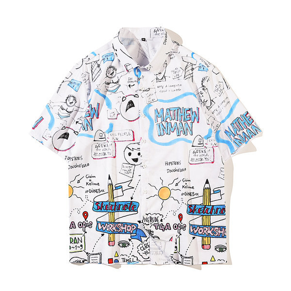 Цветна мъжка риза с  класическа яка и копчета