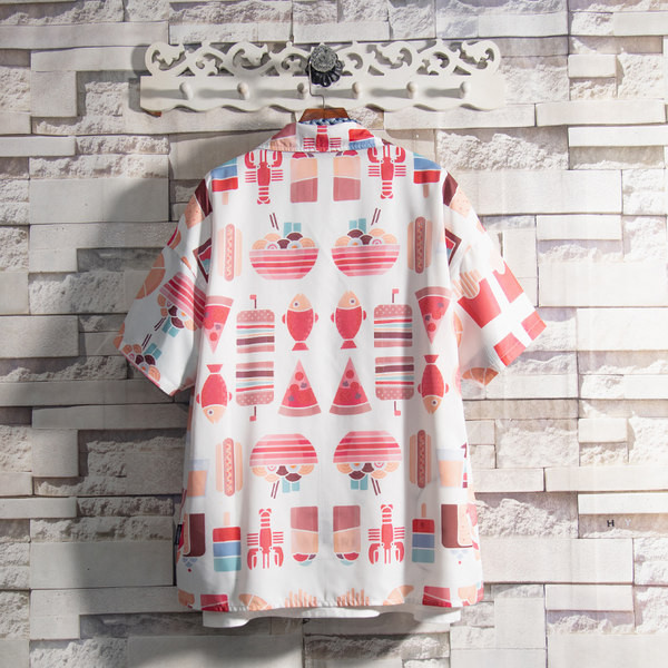 Мъжка лятна риза с къс ръкав и копчета