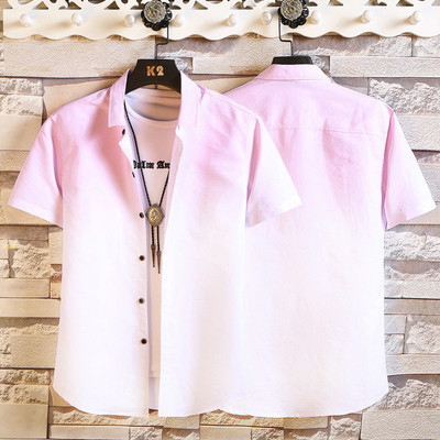 Нов модел лятна мъжка риза с къс ръкав - три цвята