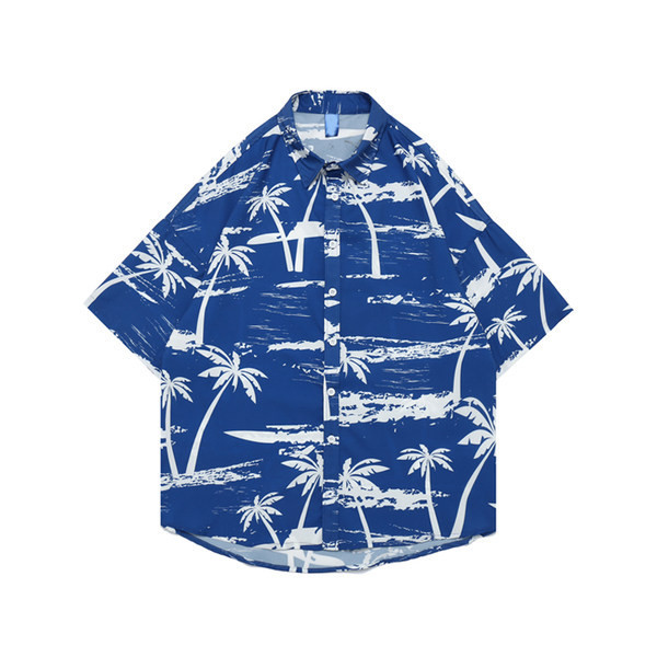 Мъжка ежедневна риза с класическа яка в бял и син цвят 