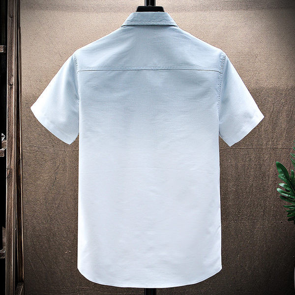 Модерна риза с класическа яка и къс ръкав в няколко цвята за мъже