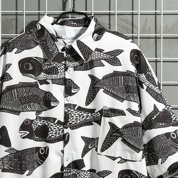 Мъжка ежедневна риза с копчета и джоб 