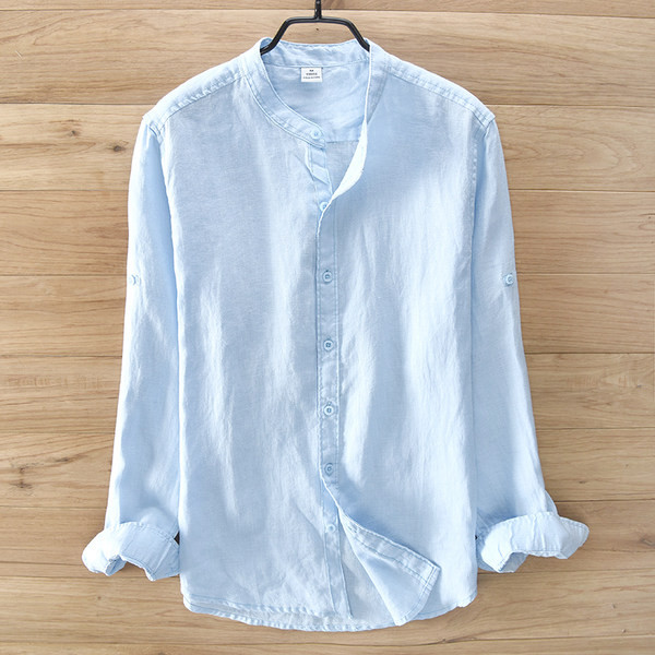 Нов модел мъжка риза с подвиващи се ръкави с копчета 