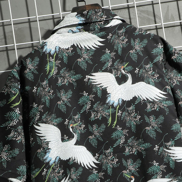 Мъжка риза с копчета и класическа яка в зелен цвят 