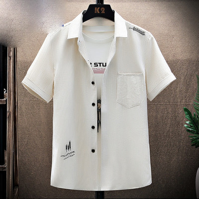 Ежедневна мъжка риза с джоб и класическа яка -няколко цвята