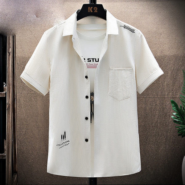 Ежедневна мъжка риза с джоб и класическа яка -няколко цвята